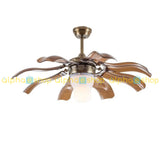Luxury Lotus 48” Brushed Nickel Coffee Blade 3 Color Underlight With Remote Control Ceiling Fan CF-601