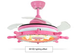 Luxury 42 " Kids Room Boy Remote Control Chandelier  Remote Ceiling fan ( Pink) CF-636 