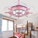 Luxury 42 " Kids Room Boy Remote Control Chandelier  Remote Ceiling fan ( Pink) CF-636 