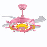 Luxury 42 " Kids Room Boy Remote Control Chandelier  Remote Ceiling fan ( Pink) CF-636 