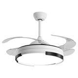 Luxury 42 " Modern Classic Invisible silent Invisible Blade Remote  Chandelier Ceiling Fan (White ) CF-663
