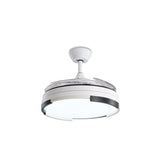 Luxury 42 " Modern Classic Invisible silent Invisible Blade Remote  Chandelier Ceiling Fan (White ) CF-663