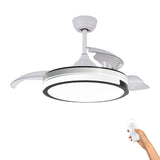 Luxury 42 ” Morden Silent Invisible Blade Remote Chandelier Ceiling Fan (White ) CF-647