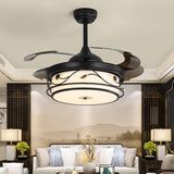Luxury 42 " modern simple residential  Invisible Blade Remote  Chandelier Ceiling Fan ( Black ) CF - 640