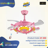 Luxury 42 " Kids Room Boy Remote Control Chandelier  Remote Ceiling fan ( Pink) CF-636