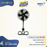 Mira Gold 18" Stand Fan (Black) M-101 - Ceiling Fan - Best Ceiling Fan Price in Bangladesh  | Alphaeshop.store