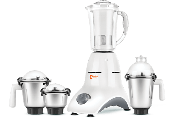 Orient Accord 4 Jar 750W Mixer Grinder (White  Silver) O-1001-MG