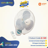 Orient Wall 49 With Remote 16" O-149 - Ceiling Fan - Best Ceiling Fan Price in Bangladesh  | Alphaeshop.store