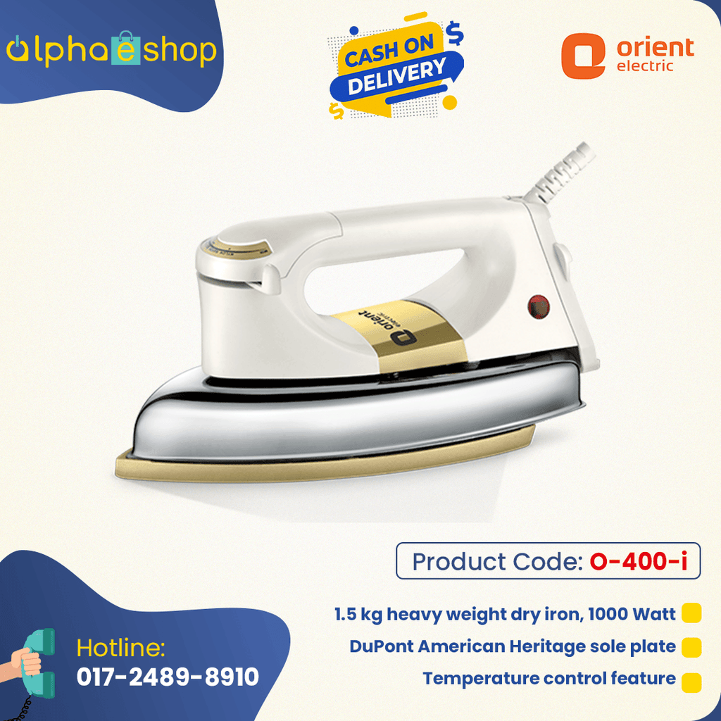 Orient Kratos Dry Iron 1000w Alphaeshop Limited
