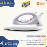 Orient Easyglide Dry Iron 1000w ( Lavender)