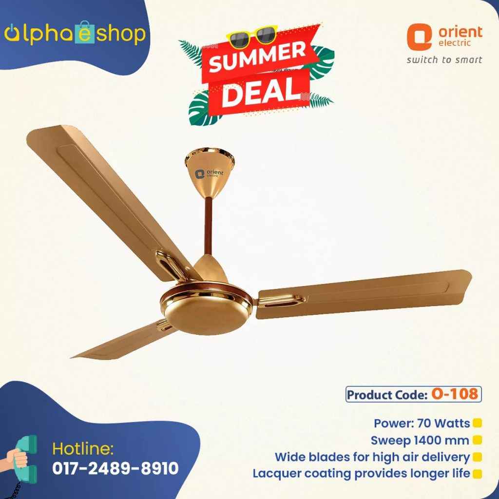Elevate Your Space with the Orient Quasar Ornamental 56" Ceiling Fan