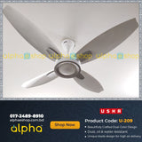 Usha Bloom Lily 52'' Ceiling fan (Sparkle White & Silver) U-209 - Ceiling Fan - Best Ceiling Fan Price in Bangladesh  | Alphaeshop.store
