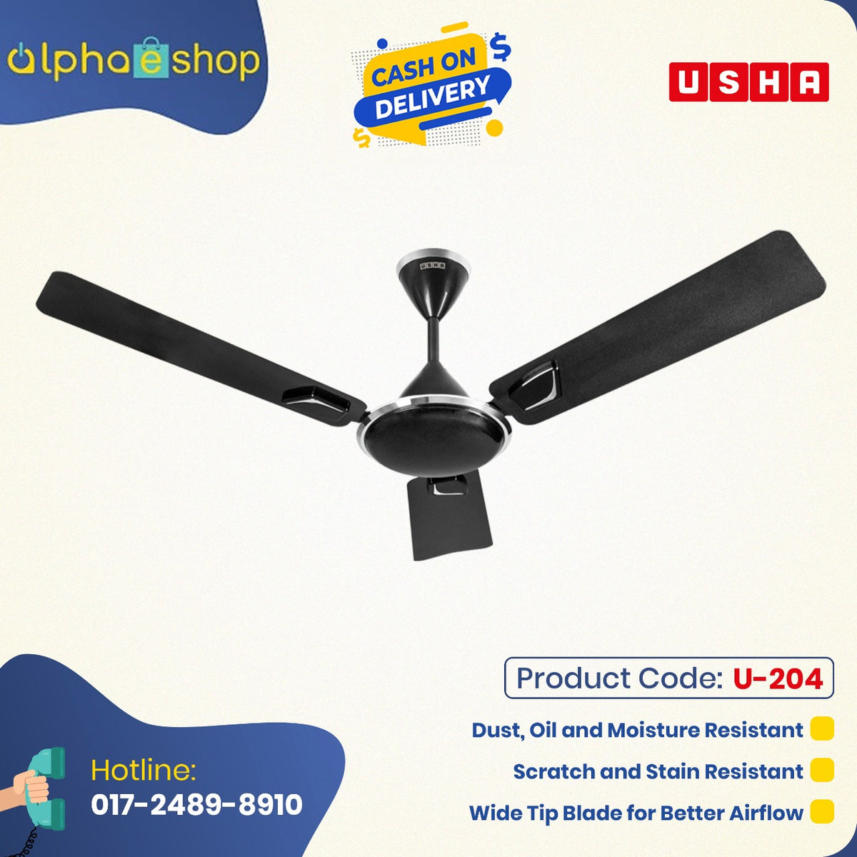 Usha Elsa 56” (Starshine Grey) U-204