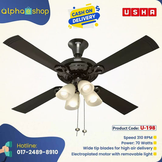 Usha Fontana Lotus 50'' (Black Chrome) U-198 - Copy