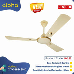 Usha Striker Platinum 36 Anti Dust Ceiling Fan (Pearl Ivory Matt) U-222