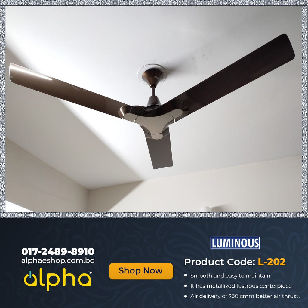 Luminous New York Brooklyn 56'' (Ale Brown) L-202 - Ceiling Fan - Best Ceiling Fan Price in Bangladesh  | Alphaeshop.store
