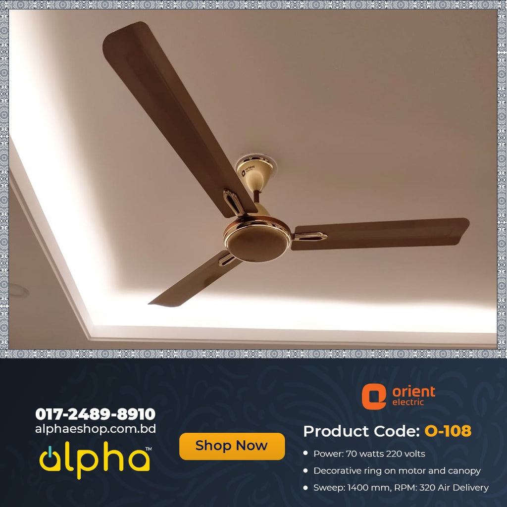 Elevate Your Space with the Orient Quasar Ornamental 56" Ceiling Fan