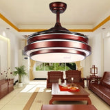 Luxury 42 ” Modern Simple Invisible Blade Chandelier Remote Ceiling Fan ( Brown) CF-638