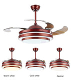 Luxury 42 ” Modern Simple Invisible Blade Chandelier Remote Ceiling Fan ( Brown) CF-638