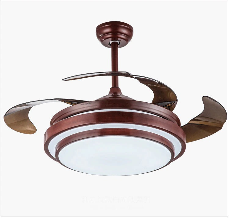 Luxury 42 ” Modern Simple Invisible Blade Chandelier Remote Ceiling Fan ( Brown) CF-638