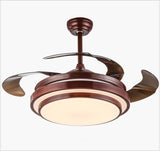 Luxury 42 ” Modern Simple Invisible Blade Chandelier Remote Ceiling Fan ( Brown) CF-638