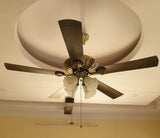 Crompton Jupiter 48" Decorative Ceiling Fan with Lights (Brass) C-214