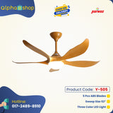 Yamada Alpha 52" Anti-bronze underlight Remote Ceiling fan Y-505