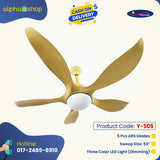 Yamade Alpha 52″ Pine Wood Underlight Remote Ceiling Fan Y-505