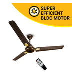 Atomberg Efficio+ 48" 35W BLDC motor Energy Saving Anti-Dust Speed Indicator Light Ceiling Fan with Remote Control (Earth Brown) AT-115
