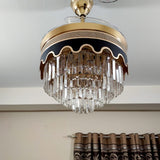Luxury 42 " Modern Ceiling Fan with 36W led Light, Remote Control Noiseless  Chandelier Fan (Golden Black ) CF - 677