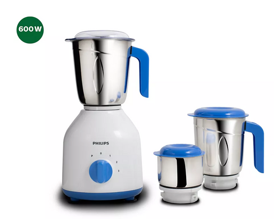 PHILIPS Mixer Grinder with 3 Jars, 600 Watt - HL7555/00 (Celestial Blue/ Bright white) PH-1016-MG