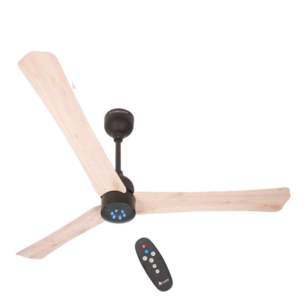 Atomberg Renesa Smart + 48"  BLDC Motor with Remote Energy Saving  IOT Enable Ceiling Fan (Natural Oak Wood) AT-120